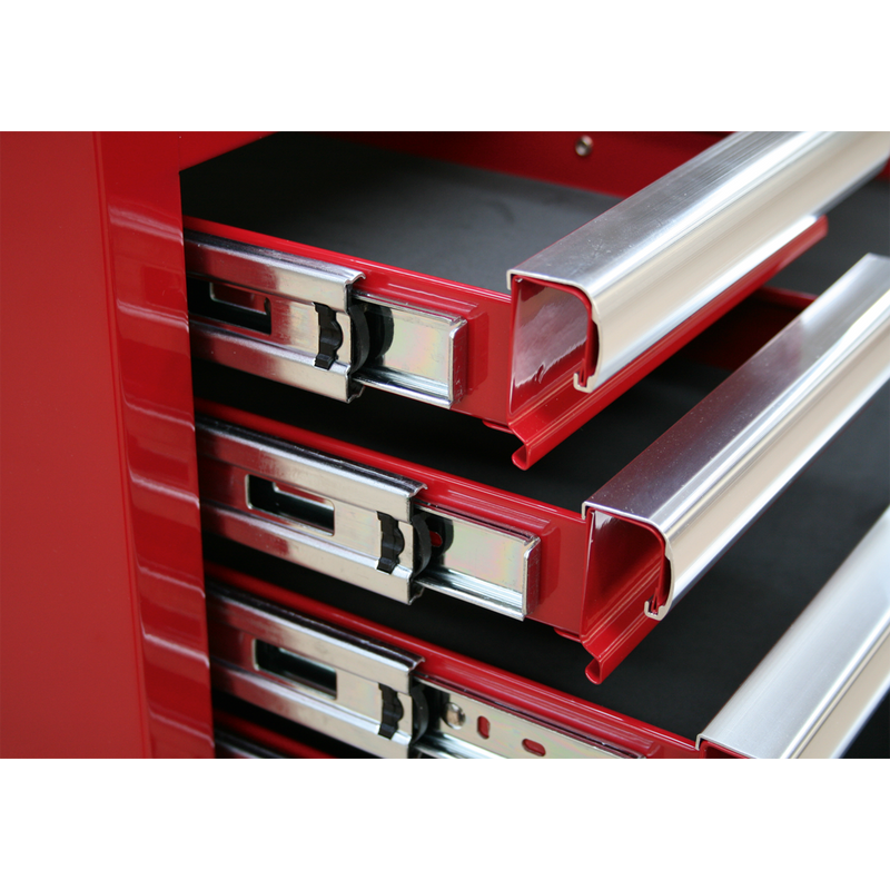 Topchest 8 Drawer with Ball Bearing Slides - Red | Pipe Manufacturers Ltd..