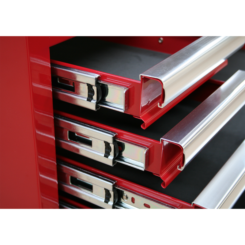 Topchest 10 Drawer with Ball Bearing Slides Heavy-Duty - Red | Pipe Manufacturers Ltd..