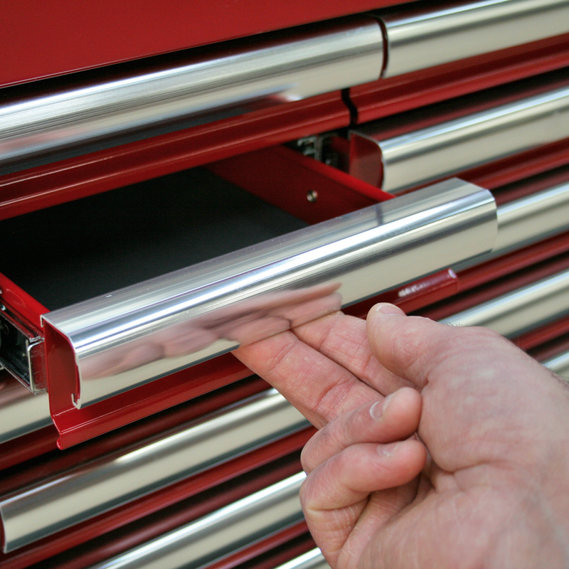 Hang-On Chest 8 Drawer with Ball Bearing Slides - Red | Pipe Manufacturers Ltd..