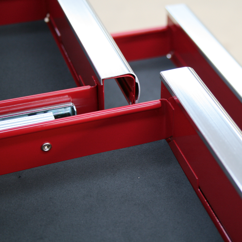 Topchest 10 Drawer with Ball Bearing Slides Heavy-Duty - Red | Pipe Manufacturers Ltd..