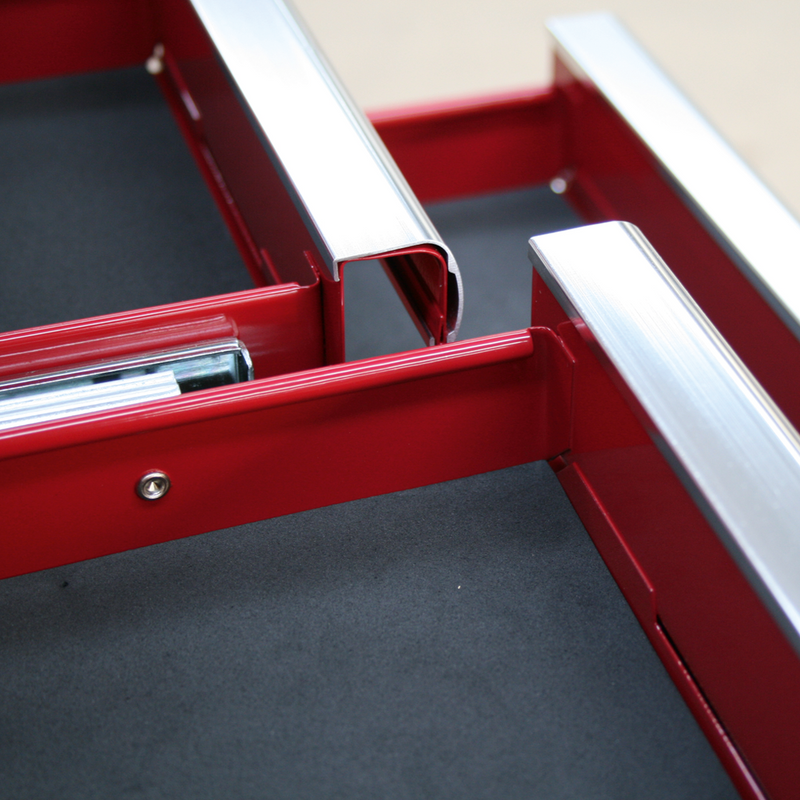 Topchest 6 Drawer with Ball Bearing Slides - Red | Pipe Manufacturers Ltd..