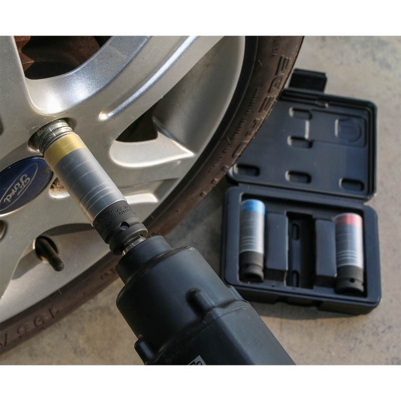 Alloy Wheel Ultra-Power Impact Socket Set 3pc 1/2"Sq Drive | Pipe Manufacturers Ltd..