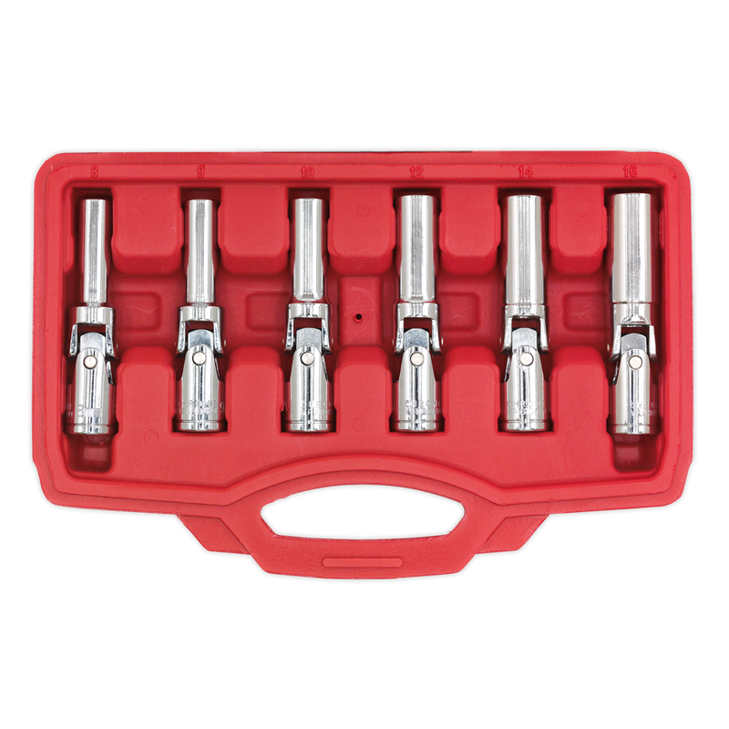 Glow/Spark Plug Socket Set 6pc 3/8"Sq Drive | Pipe Manufacturers Ltd..