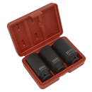 Impact Hub Nut Socket Set 3pc 12-Point 1/2"Sq Drive | Pipe Manufacturers Ltd..