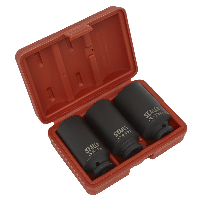 Impact Hub Nut Socket Set 3pc 12-Point 1/2"Sq Drive | Pipe Manufacturers Ltd..