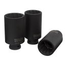 Impact Hub Nut Socket Set 3pc 12-Point 1/2"Sq Drive | Pipe Manufacturers Ltd..