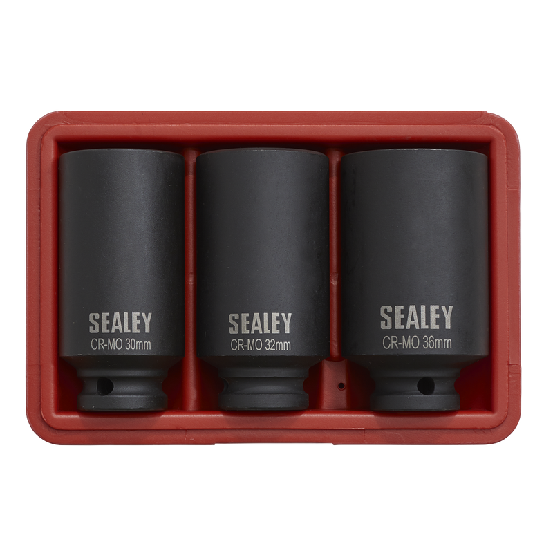 Impact Hub Nut Socket Set 3pc 12-Point 1/2"Sq Drive | Pipe Manufacturers Ltd..