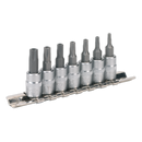 TRX-TS* Security Socket Bit Set 7pc 1/4"Sq Drive | Pipe Manufacturers Ltd..