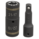 2pc 4-in-1 Impact Socket Set