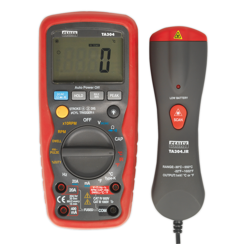 Digital Automotive Analyser 15 Function with Inductive Coupler/Infrared Temperature Probe | Pipe Manufacturers Ltd..