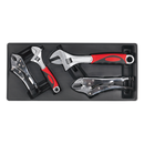 Tool Tray with Locking Pliers & Adjustable Wrench Set 4pc | Pipe Manufacturers Ltd..