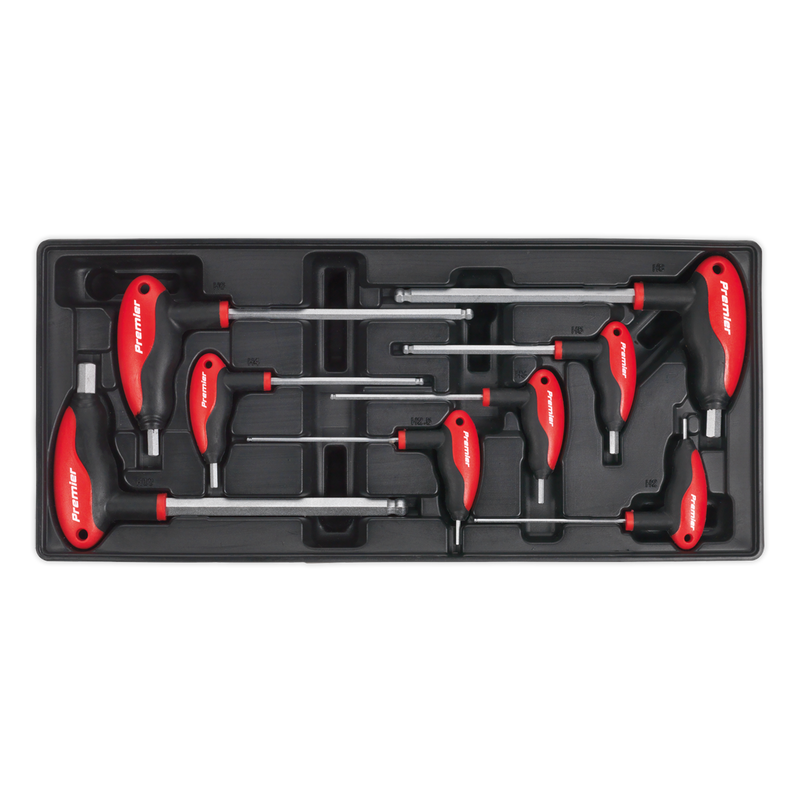 Tool Tray with T-Handle Ball-End Hex Key Set 8pc | Pipe Manufacturers Ltd..