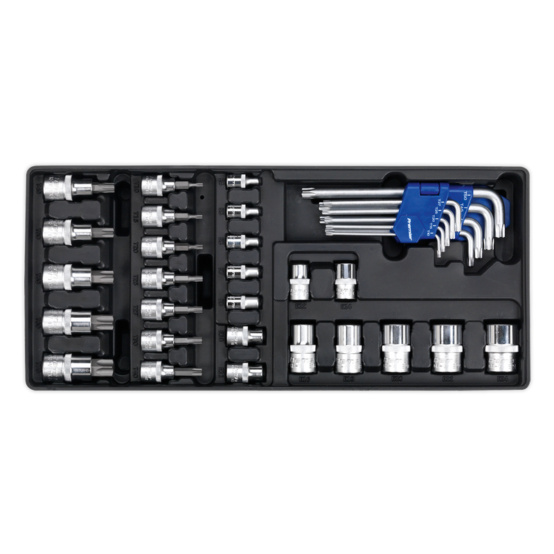Tool Tray with TRX-Star* Key, Socket Bit & Socket Set 35pc | Pipe Manufacturers Ltd..