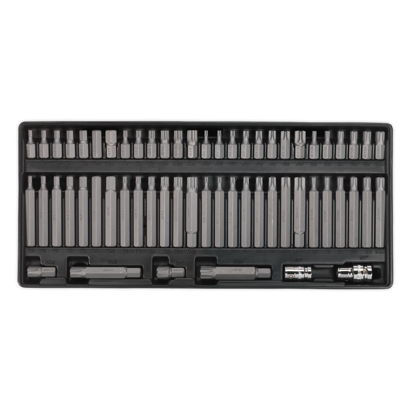 Tool Tray with Security TRX-Star*/Hex/Ribe/Spline Bit Set 60pc | Pipe Manufacturers Ltd..