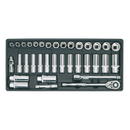 Tool Tray with Socket Set 35pc 3/8"Sq Drive | Pipe Manufacturers Ltd..