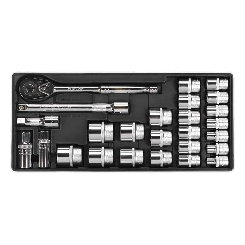 Tool Tray with Socket Set 26pc 1/2"Sq Drive | Pipe Manufacturers Ltd..