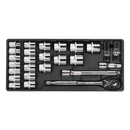 Tool Tray with Socket Set 26pc 1/2"Sq Drive | Pipe Manufacturers Ltd..