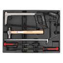 Tool Tray with Pry Bar, Hammer & Hacksaw Set 6pc | Pipe Manufacturers Ltd..