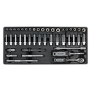 Tool Tray with Socket Set 43pc 1/4"Sq Drive | Pipe Manufacturers Ltd..