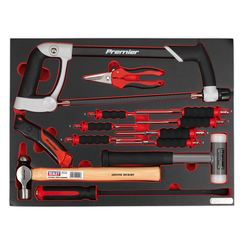 Tool Tray with Hacksaw, Hammers & Punches 13pc | Pipe Manufacturers Ltd..