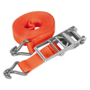 Ratchet Tie Down 75mm x 12m Polyester Webbing 10000kg Load Test | Pipe Manufacturers Ltd..