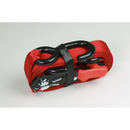 Slide Ratchet Tie Down 32mm x 3m Polyester Webbing with S Hooks 1200kg Load Test | Pipe Manufacturers Ltd..