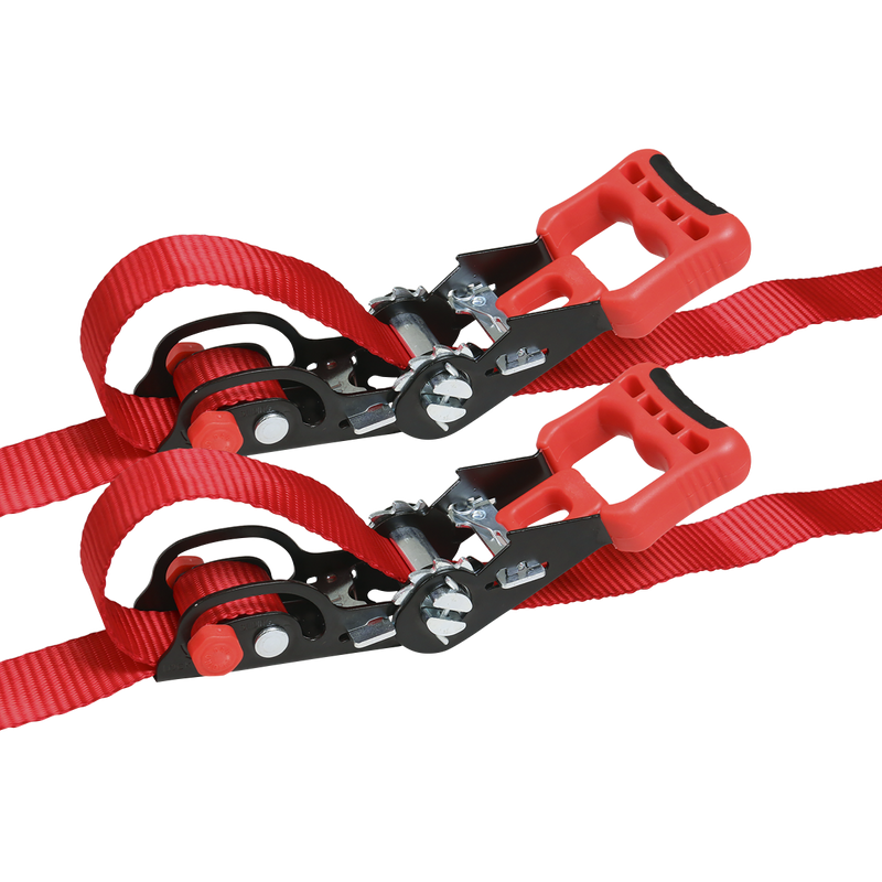 Slide Ratchet Tie Down 32mm x 3m Polyester Webbing with S Hooks 1200kg Load Test | Pipe Manufacturers Ltd..