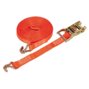 Ratchet Tie Down 25mm x 8m Polyester Webbing 1500kg Load Test | Pipe Manufacturers Ltd..