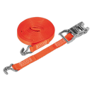 Ratchet Tie Down 25mm x 10m Polyester Webbing 1500kg Load Test | Pipe Manufacturers Ltd..