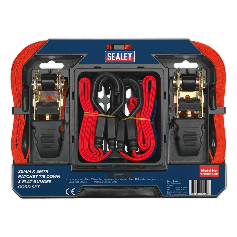Tie Down & Bungee Cord Set 6pc | Pipe Manufacturers Ltd..