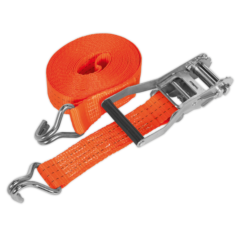 Ratchet Tie Down 50mm x 8m Polyester Webbing 3000kg Load Test | Pipe Manufacturers Ltd..