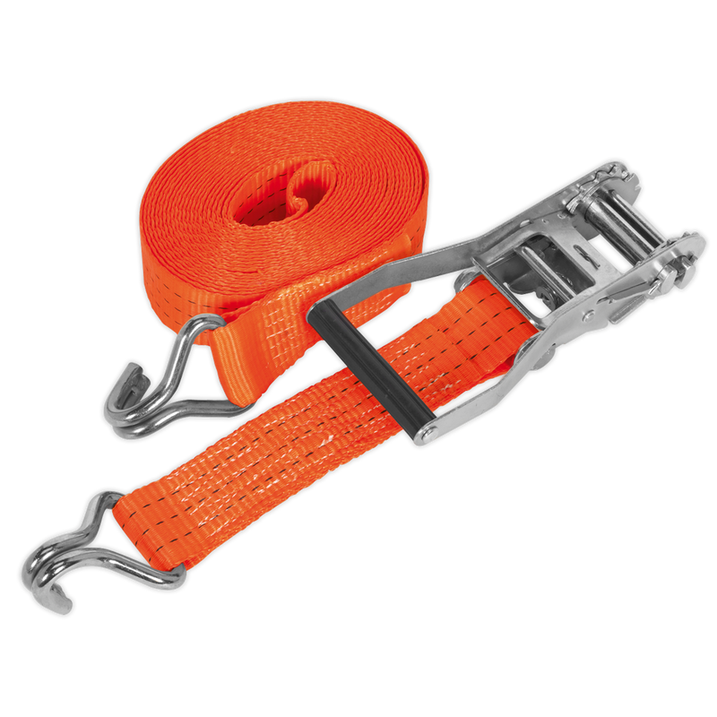 Ratchet Tie Down 50mm x 10m Polyester Webbing 3000kg Load Test | Pipe Manufacturers Ltd..