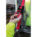 Ratchet Tie Down 32mm x 4.9m Polyester Webbing with J Hooks 1200kg Load Test - 2 Pairs | Pipe Manufacturers Ltd..