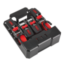 Ratchet Tie Down 25mm x 4m Polyester Webbing with S Hooks 800kg Load Test - 2 Pairs | Pipe Manufacturers Ltd..