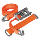 Car Transporter Ratchet Tie Down 50mm x 3m Steel Wheel - Single 4500kg Load Test | Pipe Manufacturers Ltd..