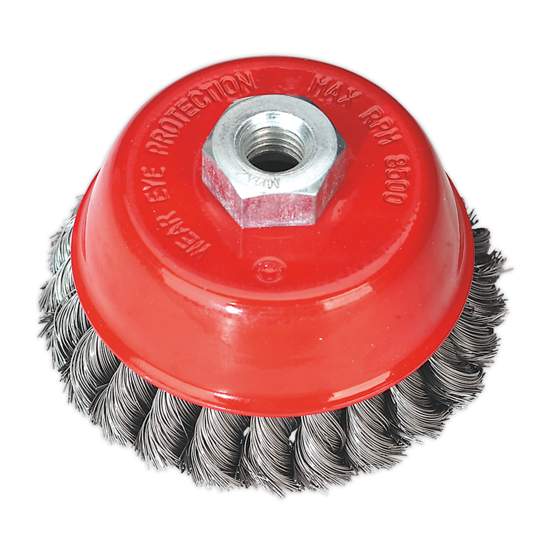 Twist Knot Wire Cup Brush ¯100mm M14 x 2mm | Pipe Manufacturers Ltd..