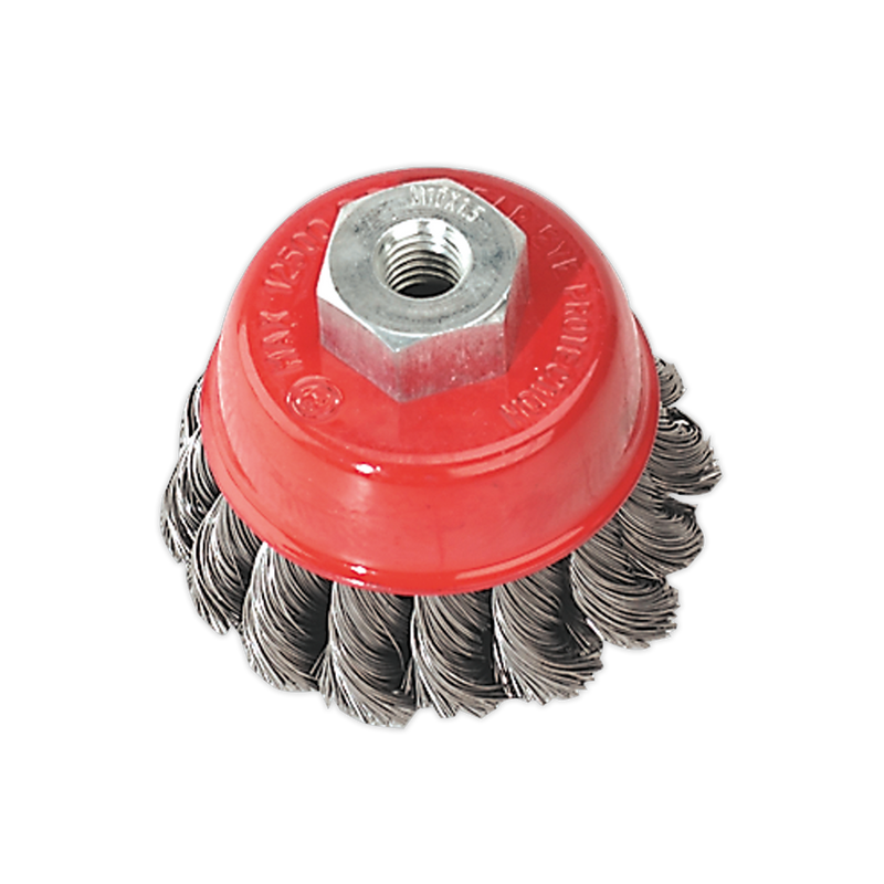 Twist Knot Wire Cup Brush ¯65mm M10 x 1.5mm | Pipe Manufacturers Ltd..