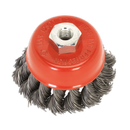 Twist Knot Wire Cup Brush ¯65mm M14 x 2mm | Pipe Manufacturers Ltd..