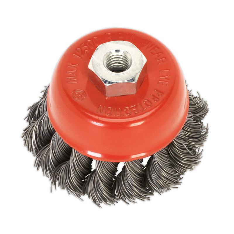 Twist Knot Wire Cup Brush ¯65mm M14 x 2mm | Pipe Manufacturers Ltd..