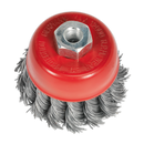 Twist Knot Wire Cup Brush ¯65mm M10 x 1.25mm | Pipe Manufacturers Ltd..