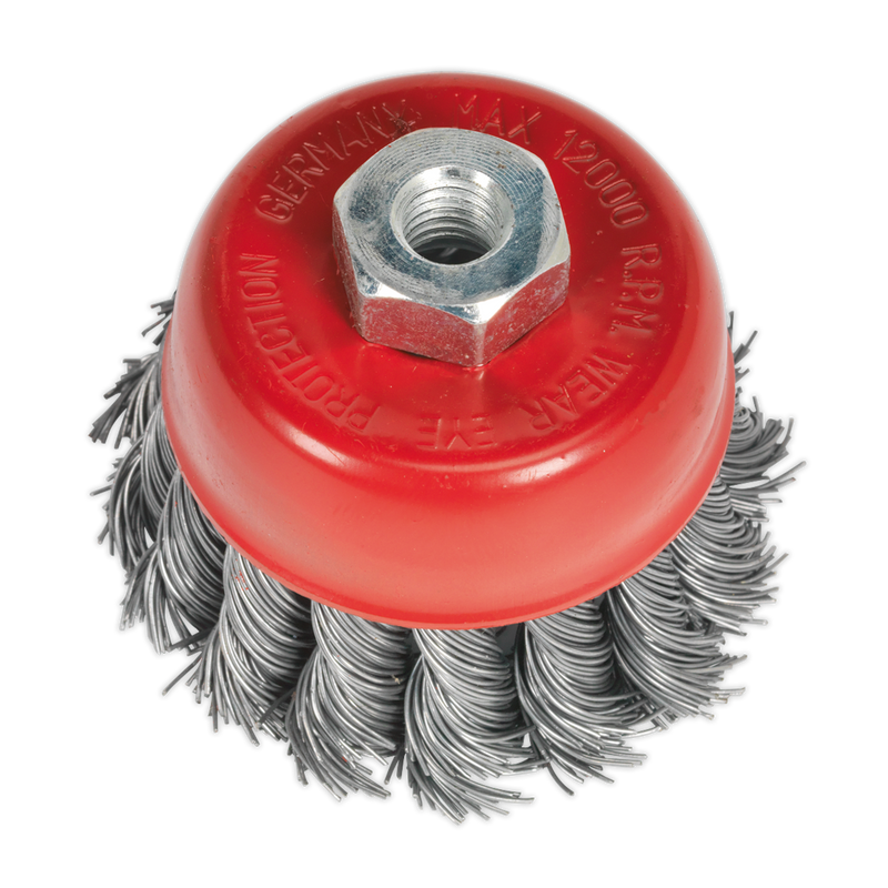 Twist Knot Wire Cup Brush ¯65mm M10 x 1.25mm | Pipe Manufacturers Ltd..