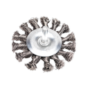 Twist Knot Wire Flat Brush 75mm with 6mm Shaft | Pipe Manufacturers Ltd..