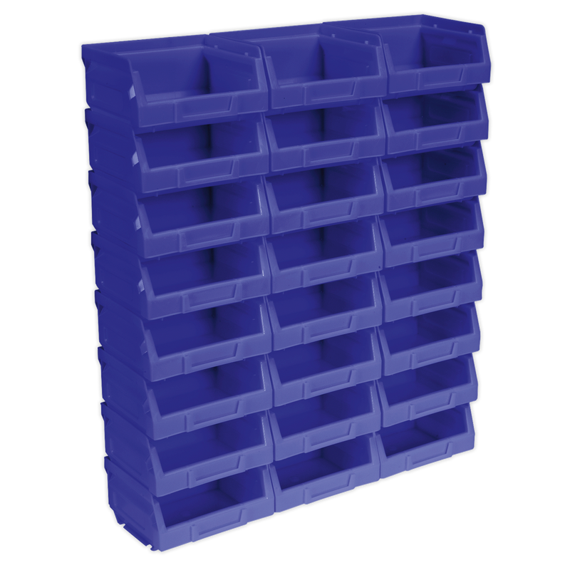 Plastic Storage Bin 105 x 85 x 55mm - Blue Pack of 24 | Pipe Manufacturers Ltd..