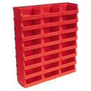 Plastic Storage Bin 105 x 85 x 55mm - Red Pack of 24 | Pipe Manufacturers Ltd..