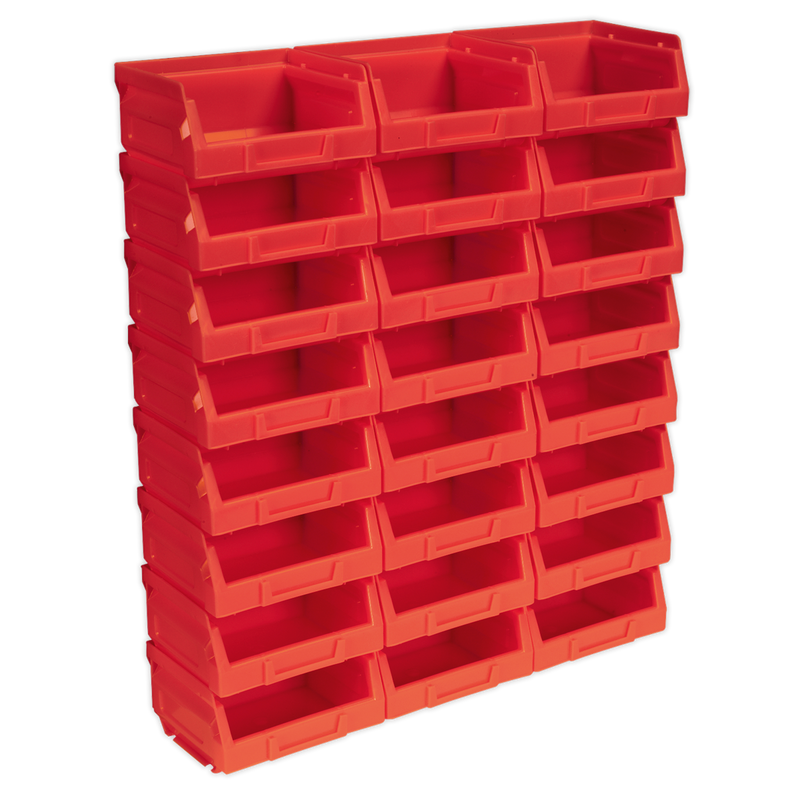 Plastic Storage Bin 105 x 85 x 55mm - Red Pack of 24 | Pipe Manufacturers Ltd..