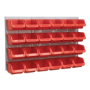 Bin & Panel Combination 24 Bins - Red | Pipe Manufacturers Ltd..