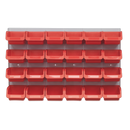 Bin & Panel Combination 24 Bins - Red | Pipe Manufacturers Ltd..