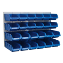 Bin & Panel Combination 24 Bins - Blue | Pipe Manufacturers Ltd..