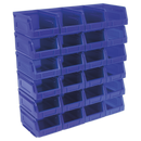 Plastic Storage Bin 105 x 165 x 85mm - Blue Pack of 24 | Pipe Manufacturers Ltd..
