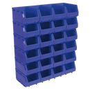 Plastic Storage Bin 150 x 240 x 130mm - Blue Pack of 24 | Pipe Manufacturers Ltd..